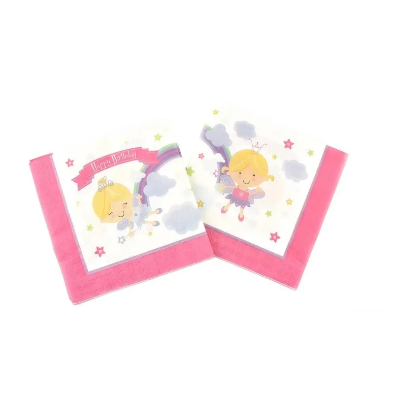 fairy birthday party napkins 6 5 inch set of 16