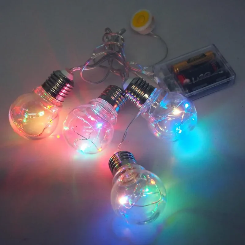 fairy string lights 4 bulb 48 multi color christmas bulbs