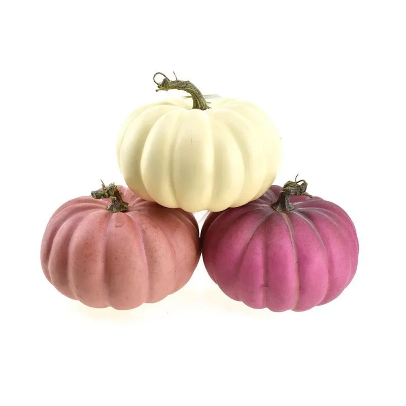 fall 5 25 inch artificial pumpkins 3 piece set