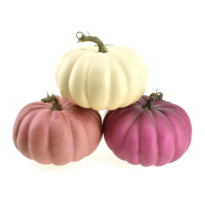 fall 7 inch artificial pumpkin set 3 piece