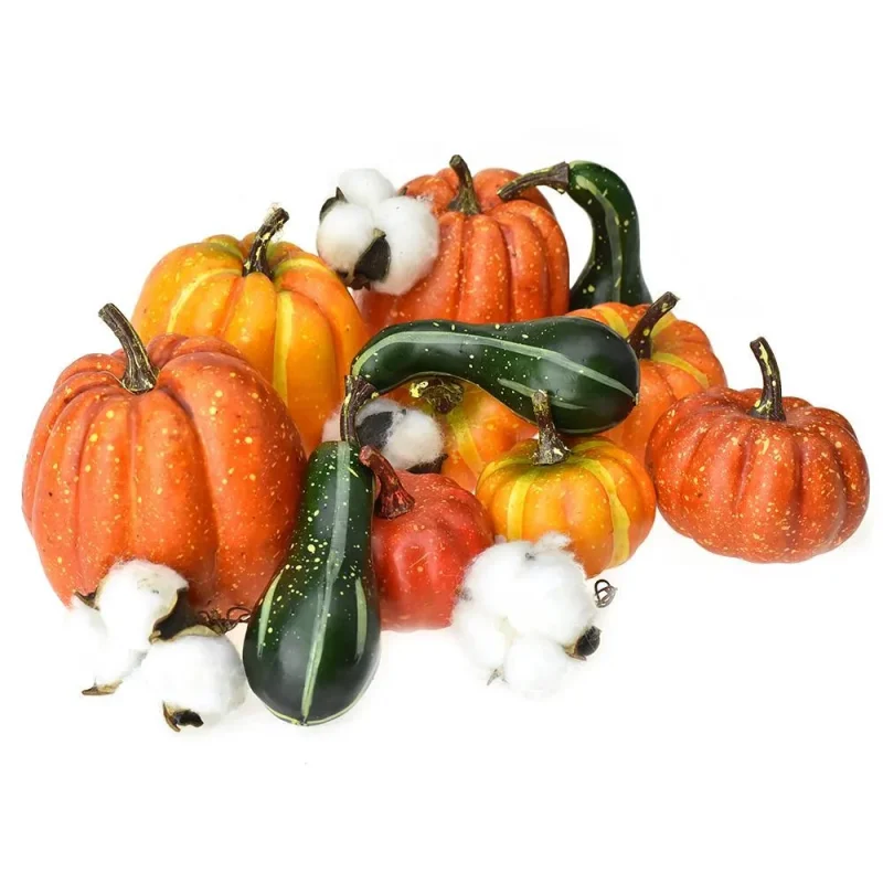 fall pumpkin cotton decor set 15 piece assorted