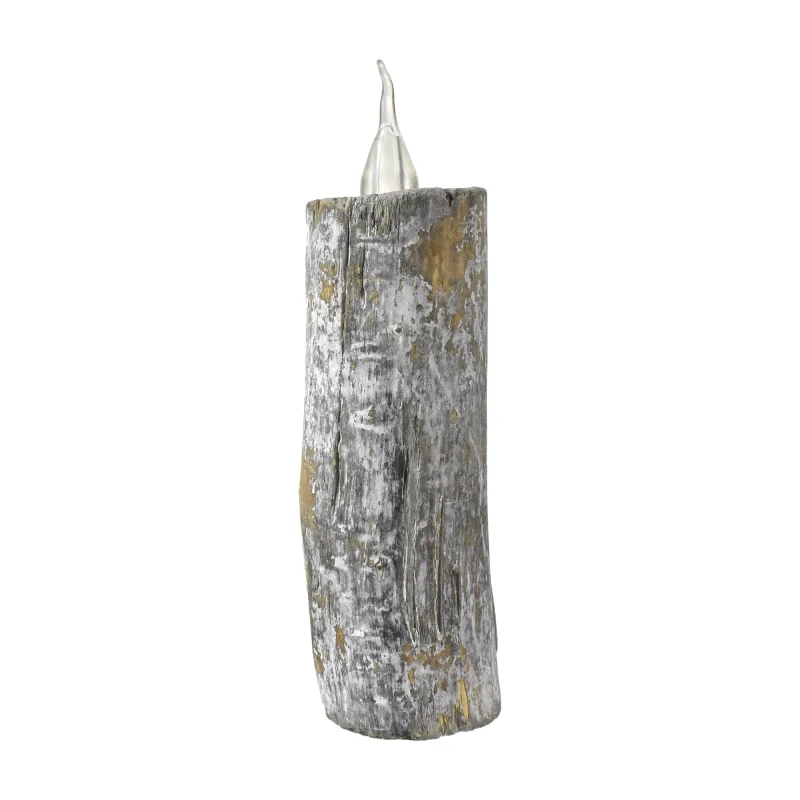 faux wooden candle log 7 1 4 inch