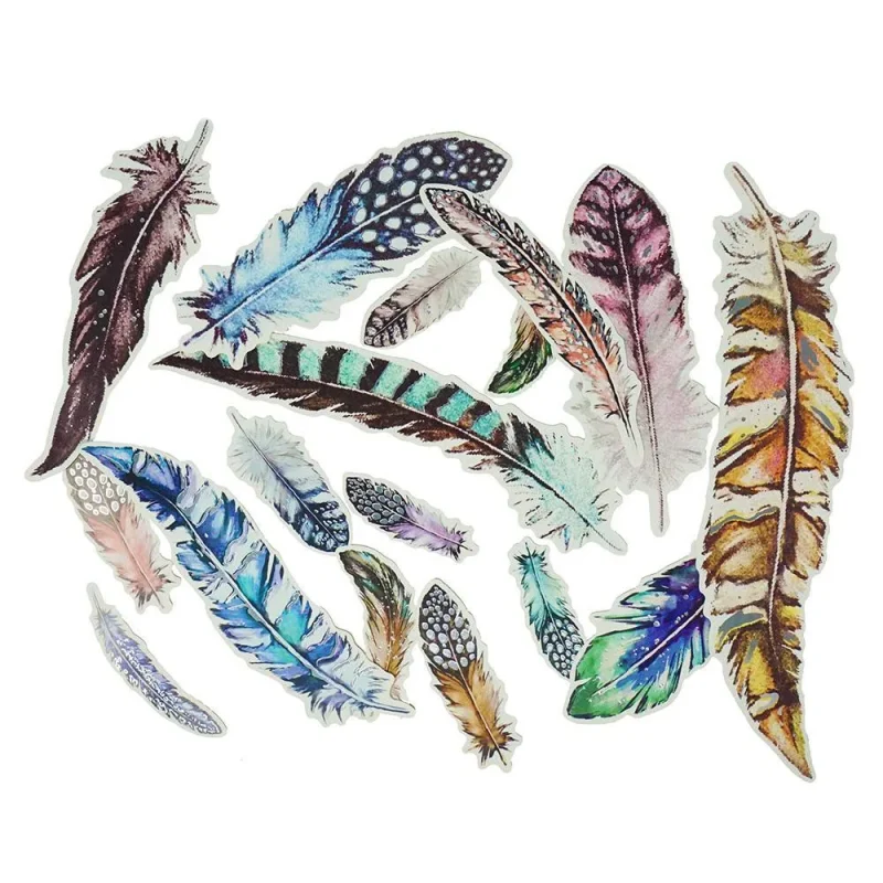 feather foil die cuts 29 piece assorted craft embellishments