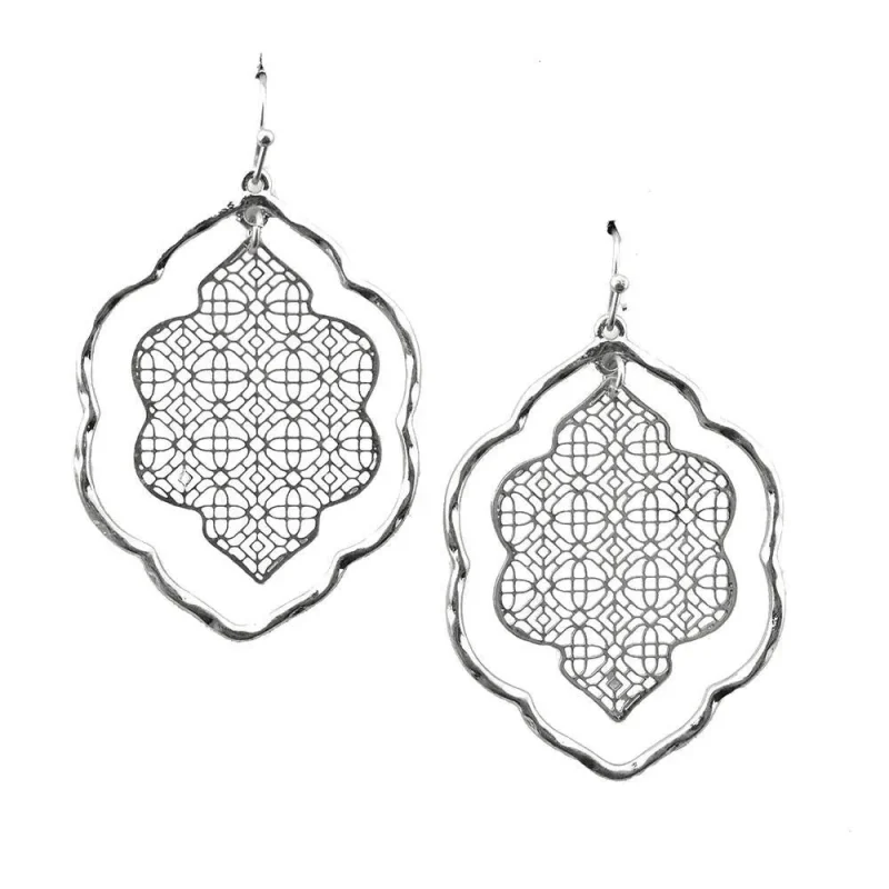 filigree earrings with cloud design 1 75 inch