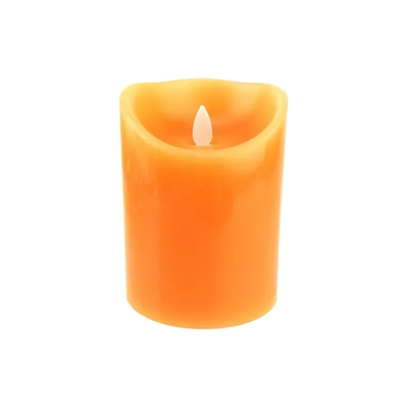 flameless tan led pillar candle 4 75 inch