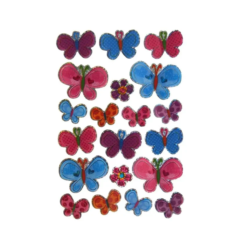 floral butterflies pop up stickers 20 pack