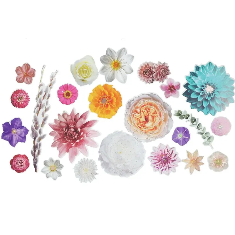 floral foil die cut embellishments 30 piece assortment