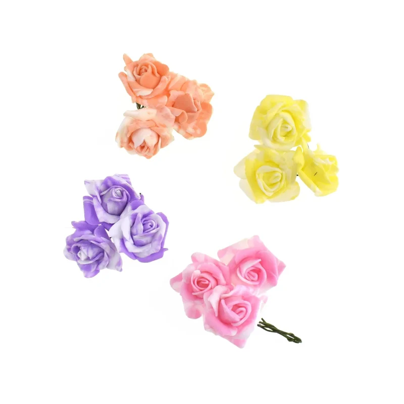 foam flower craft pieces 1 9 pack with twist ties