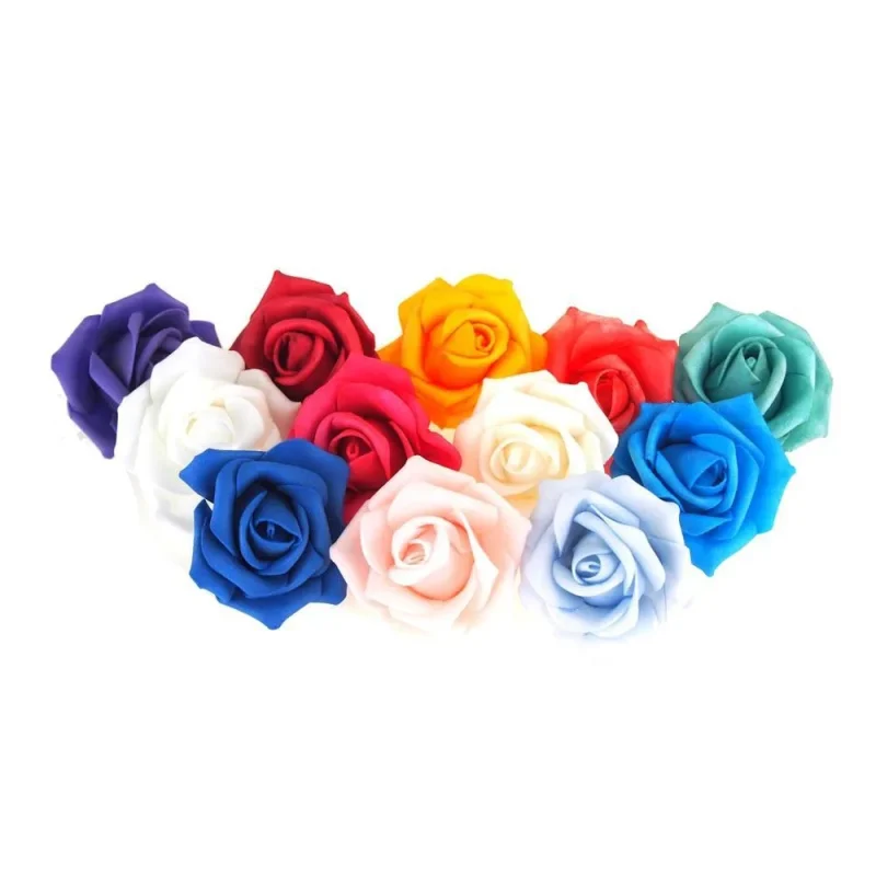 foam rose flower heads 2 diameter 12 pack