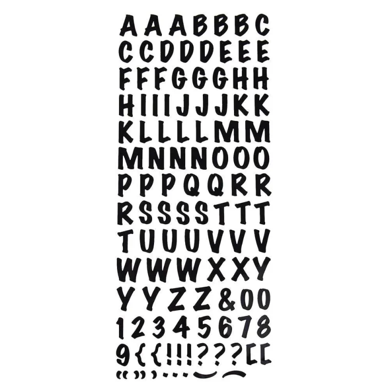 foil alphabet letter stickers 3 4 x 107 count fancy decor stickers