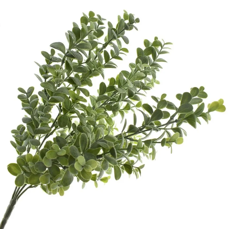 frosted artificial boxwood bush 16 5 inch