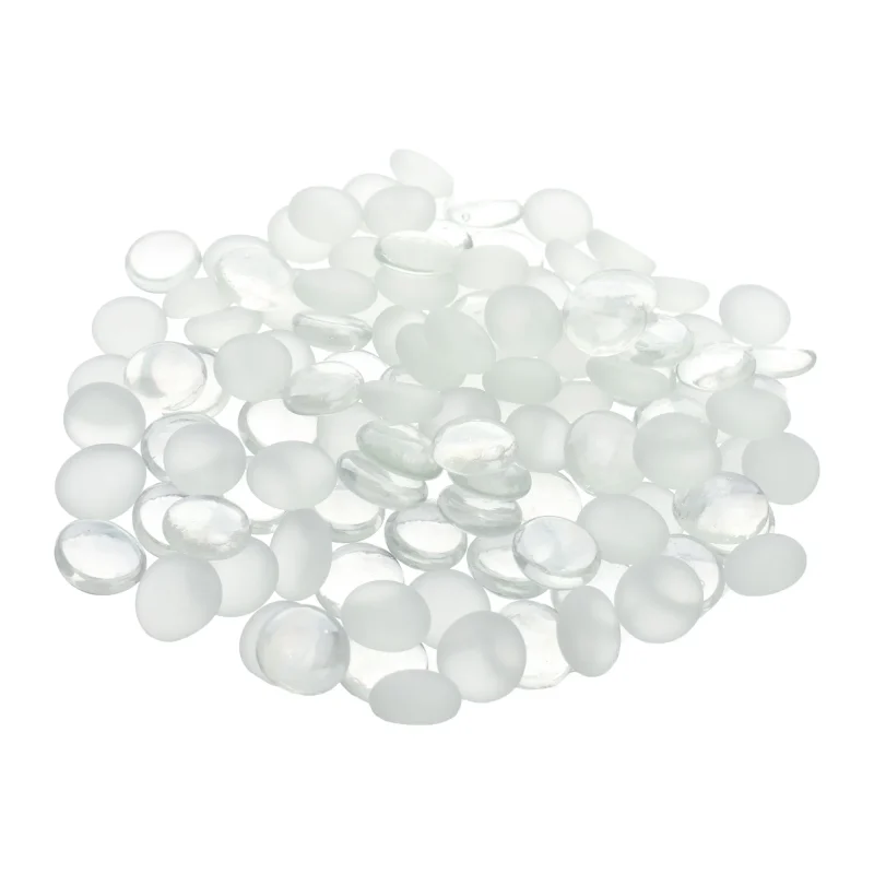 frosted glass marble gems vase filler 3 4 inch 80 piece 15oz