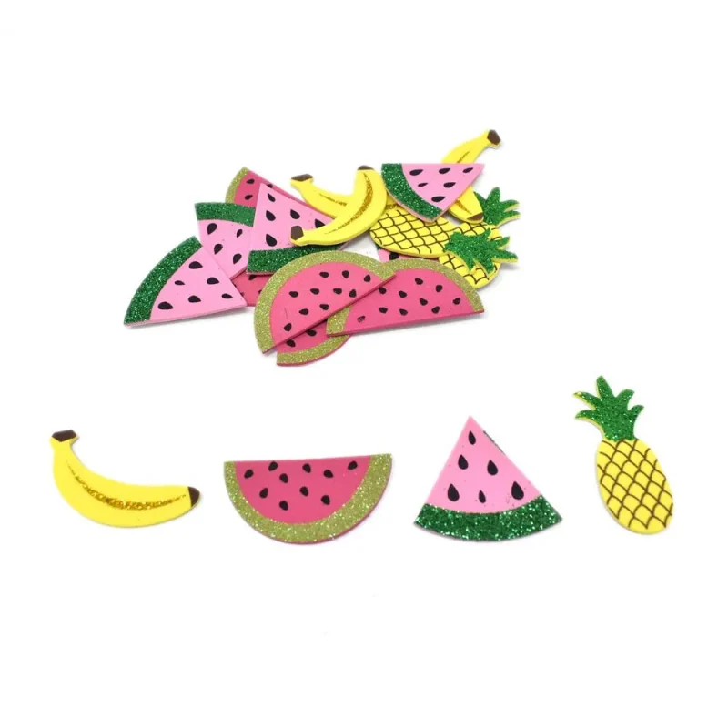 fruit foam 3d glitter stickers 20 pack