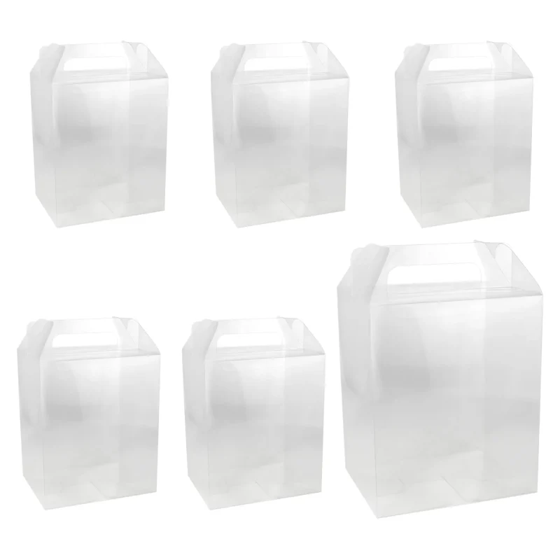 gable party favor boxes 12 pvc set of 6