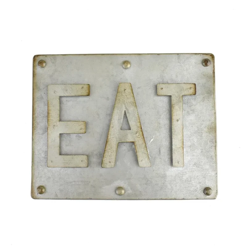 galvanized eat metal sign 7 5