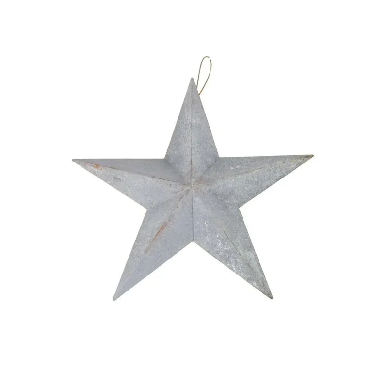 galvanized metal star christmas hanging decor 8 inch