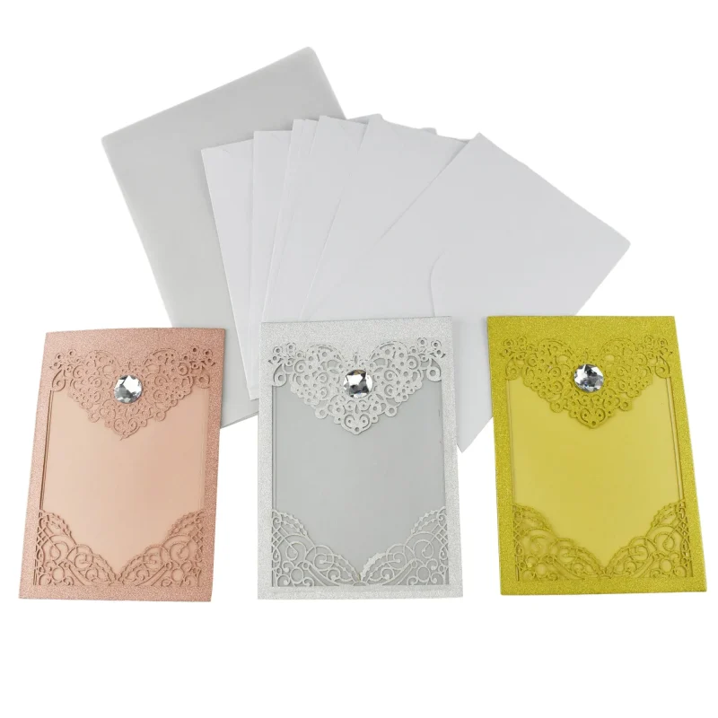 gemstone laser cut invitations 6 75 x 5