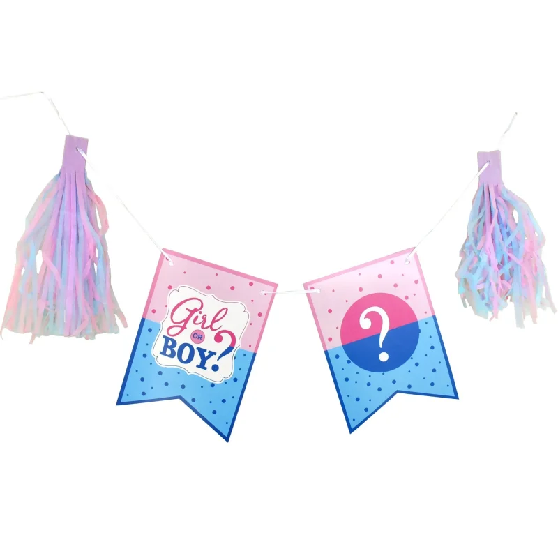 gender reveal tassel party banner 10ft