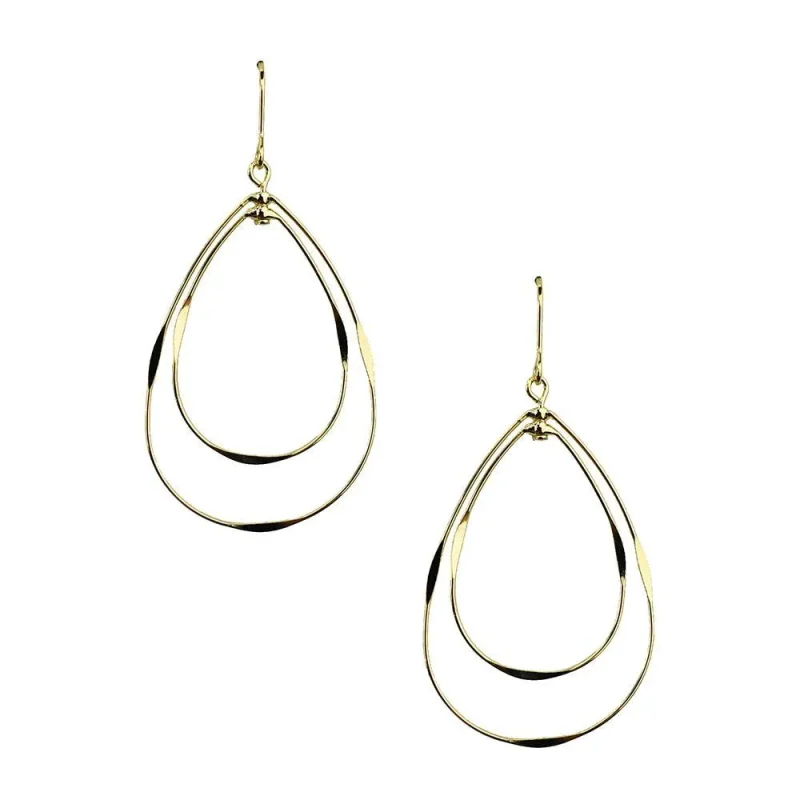 geometric teardrop earrings 1 5 inch dangle