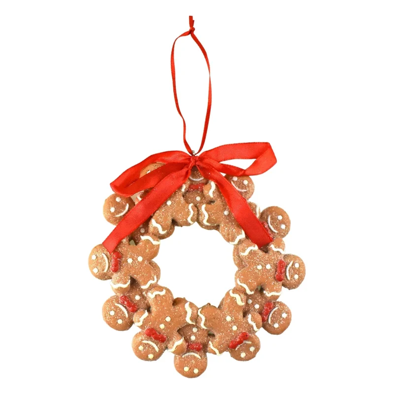 gingerbread man holiday wreath ornament 4 75