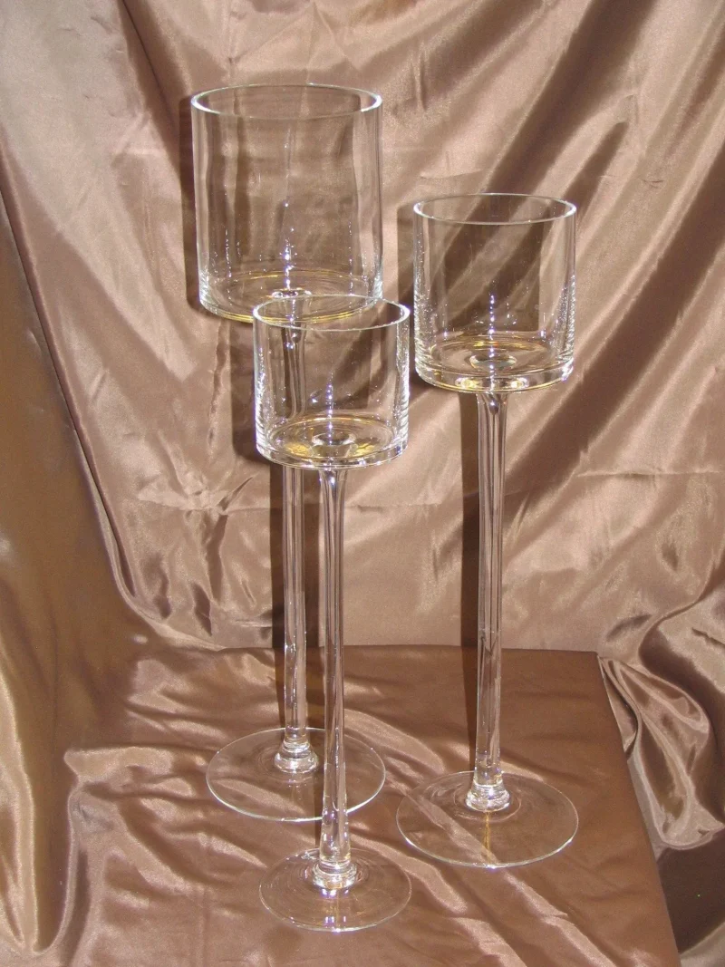 glass wine candle holder table centerpiece