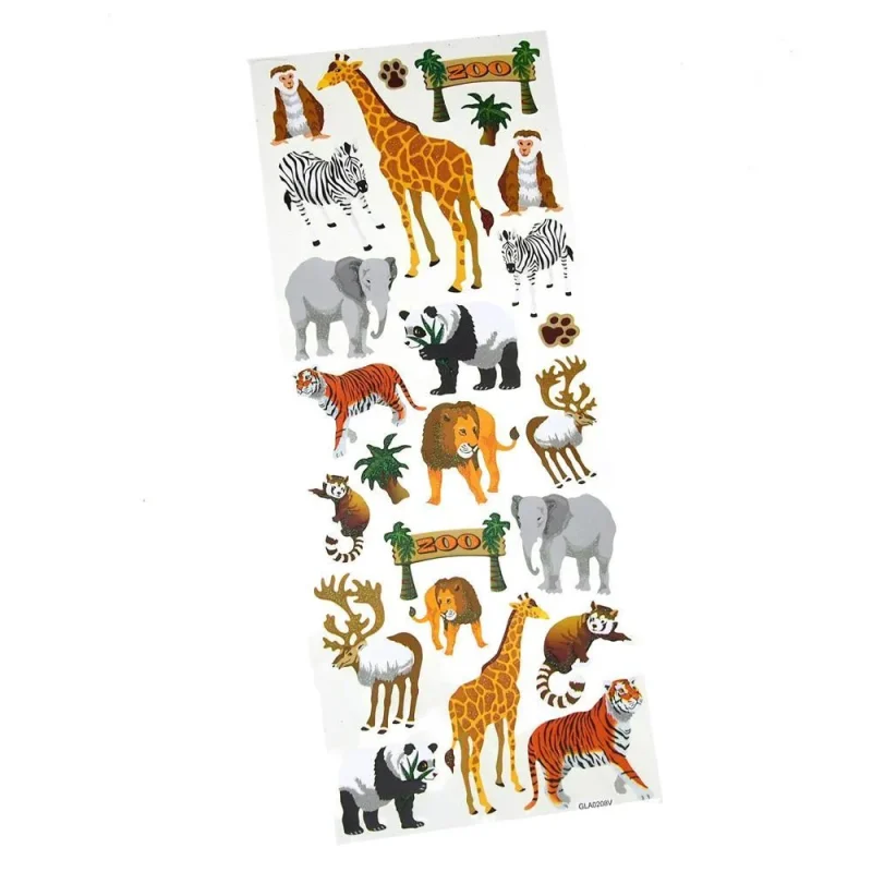 glitter animal stickers 24 pack