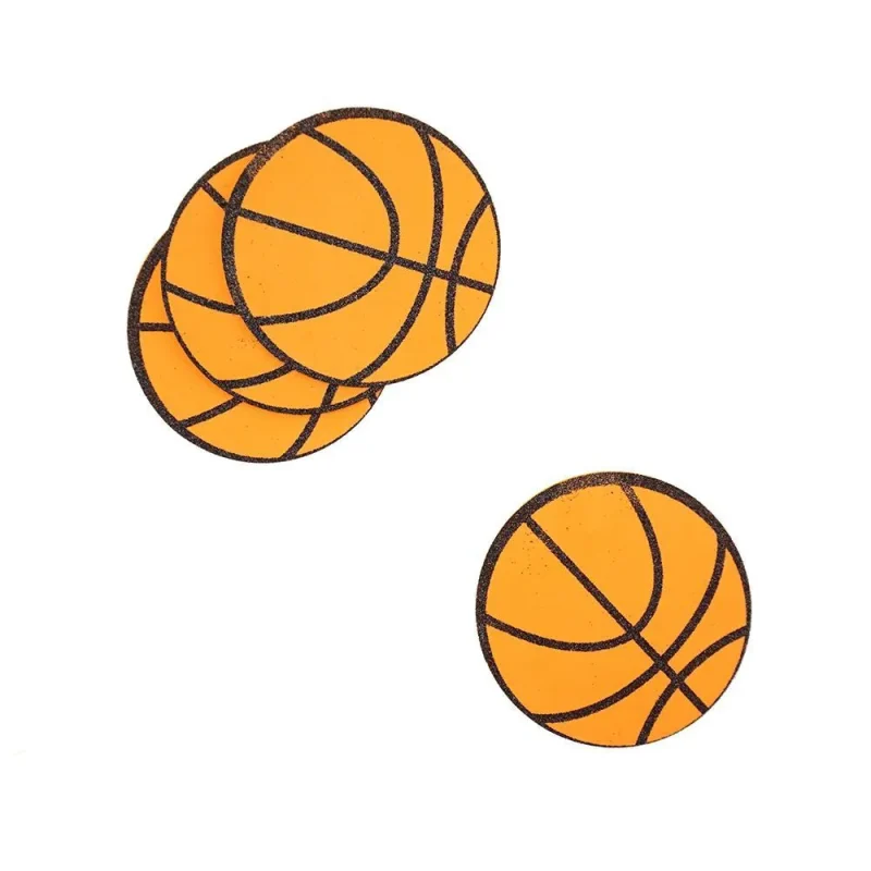 glitter basketball eva foam cutouts 2 75 x 10pcs