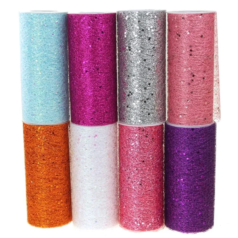 glitter confetti mesh roll 6 x 10yd