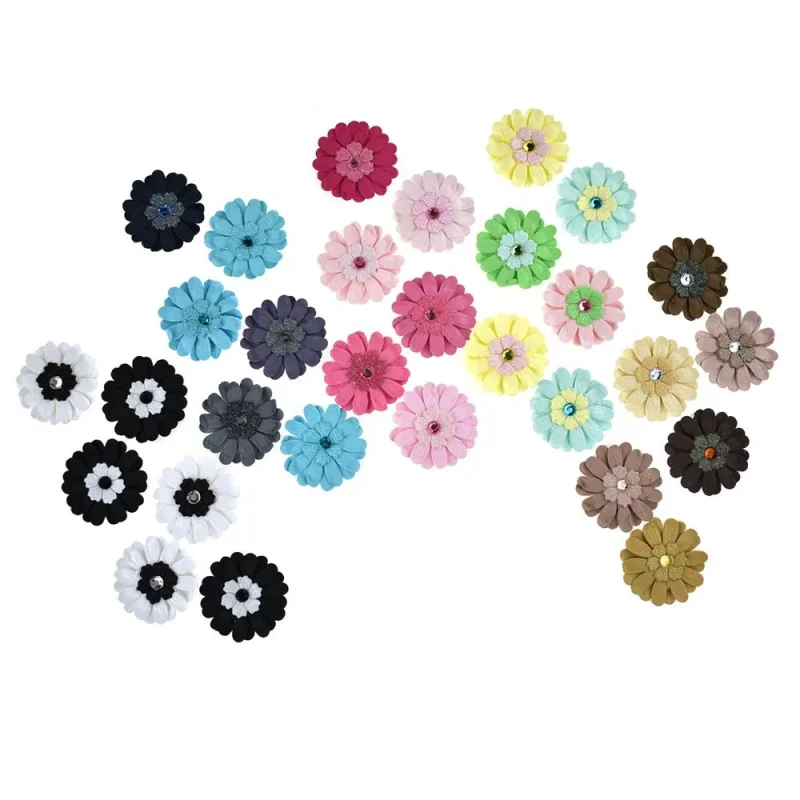 glitter craft flowers 1 5 adhesive 6 pack