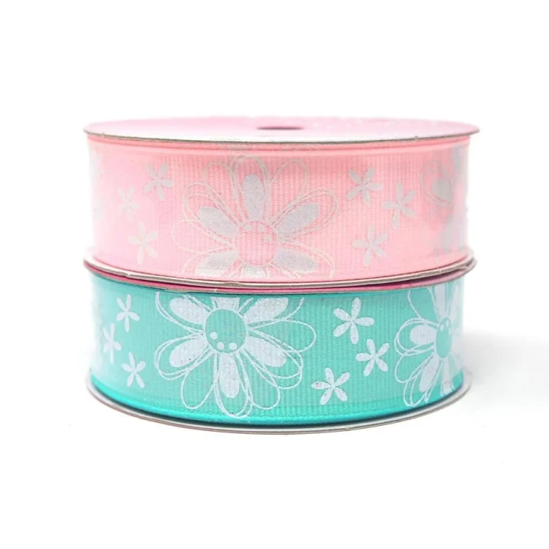 glitter daisy grosgrain ribbon 7 8 x 4 yards