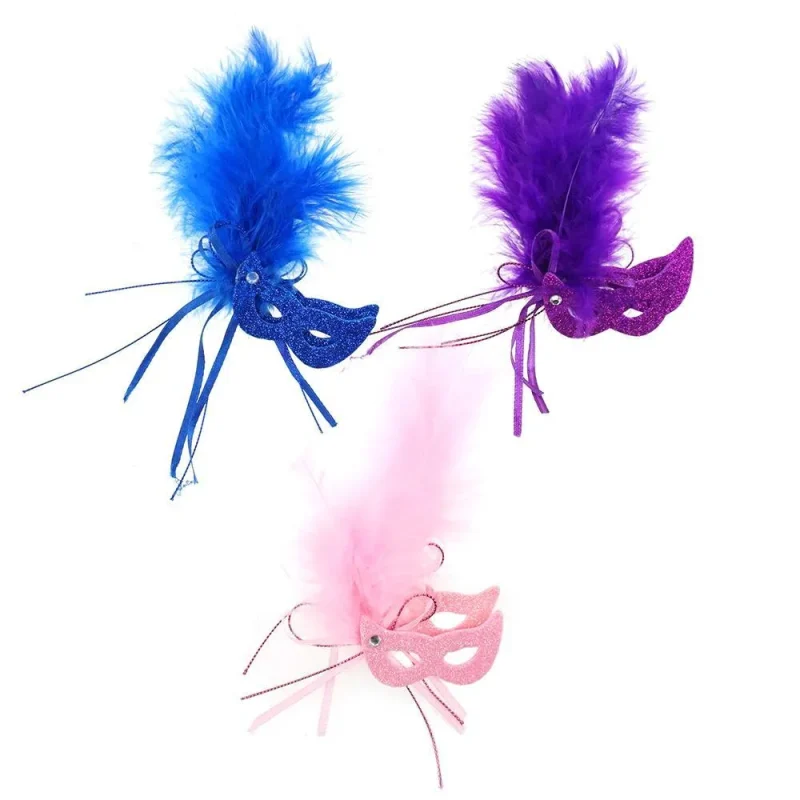 glitter foam feather masquerade masks 2 5 inch