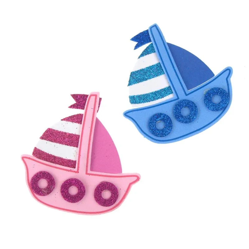 glitter foam sailboat cutouts 3 25 10 pack