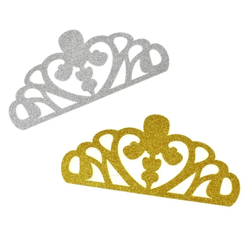 glitter foam tiara cut outs 8 5 inch 10 pack