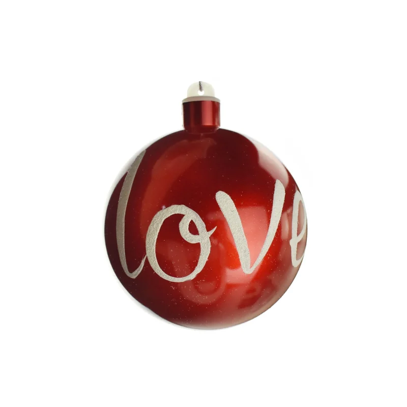 glitter love ball christmas ornament 4 25