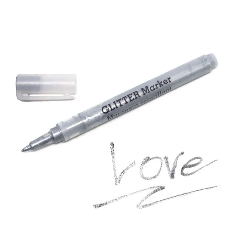 glitter marker pen 0 7mm fine point 5 inch