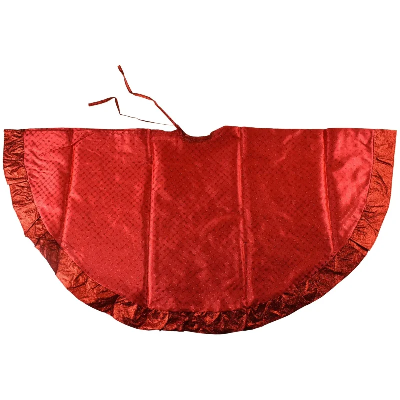 glitter starburst diamond christmas tree skirt 47 25 red