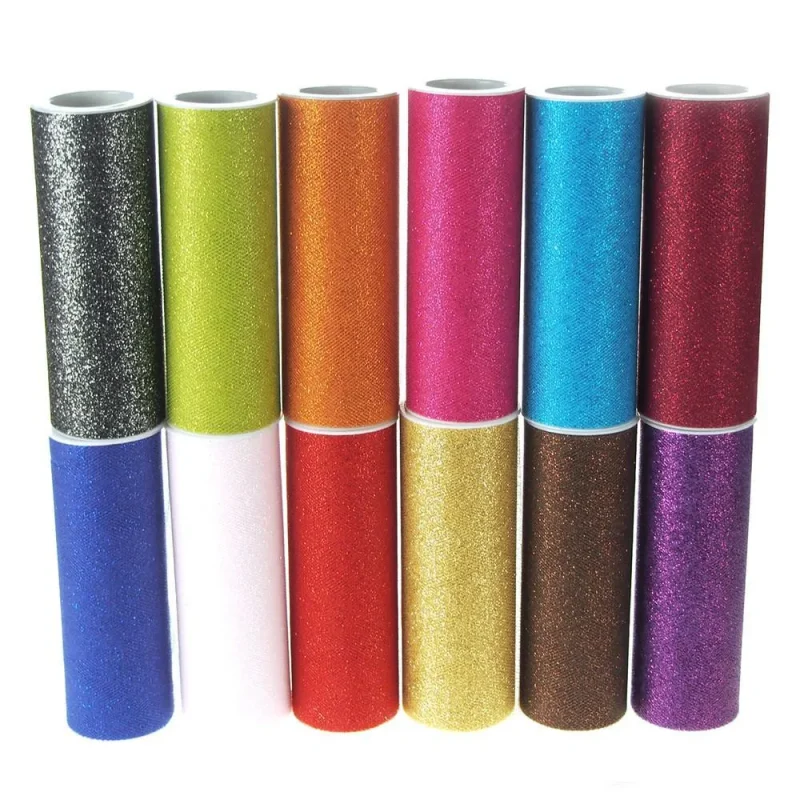 glitter tulle roll 6 x 10 yards