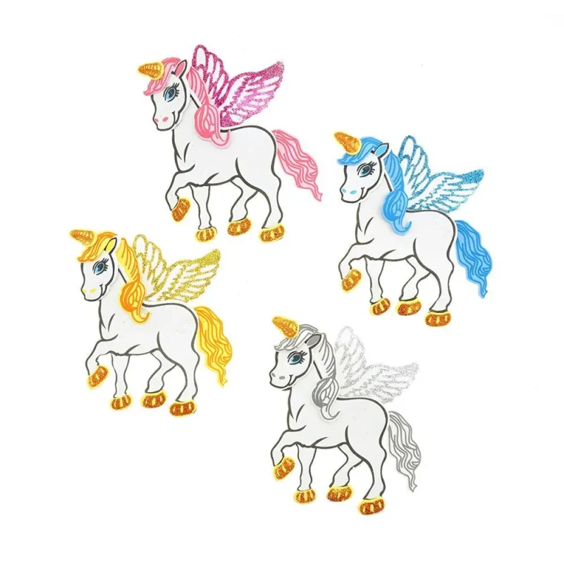 glitter unicorn eva foam cutouts 5 x 10pcs