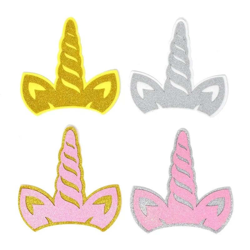 glitter unicorn horn cut outs 7 10 pack