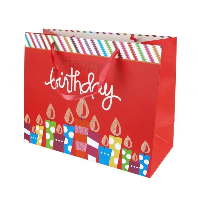 glittered birthday gift bags 10 inch party favor