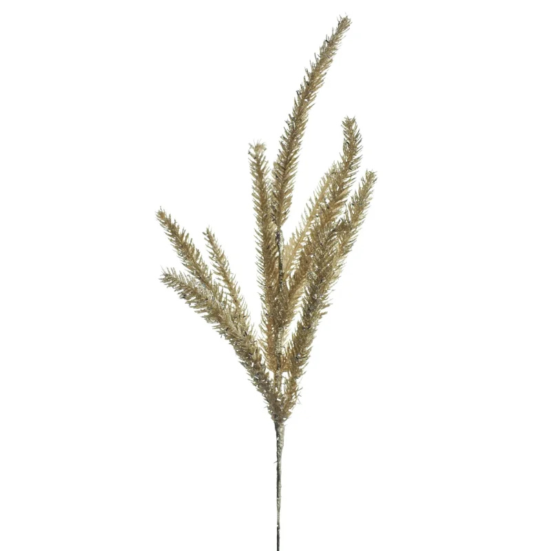 glittered pine leaf stem 22 inch artificial decor