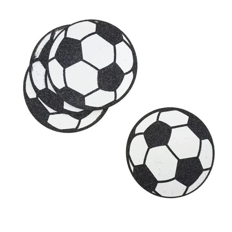 glittered soccer foam cutouts 4 25 pack of 10