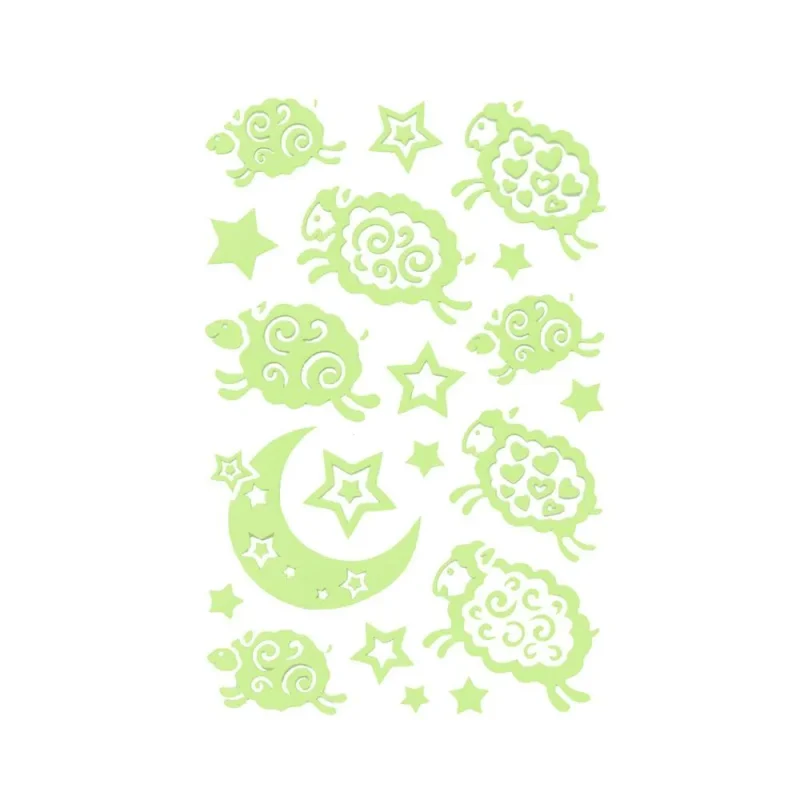 glow in dark nighttime pals stickers 2 pack