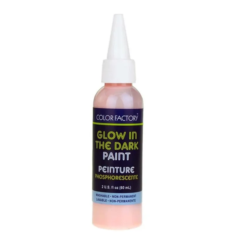 glow in dark orange paint 60ml high luminescence