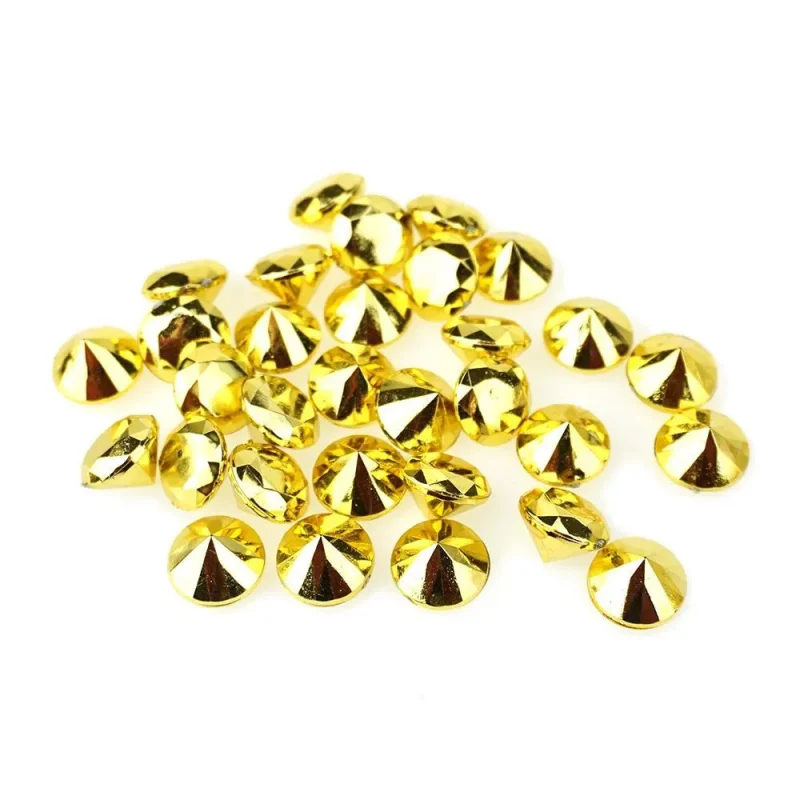 gold acrylic diamond confetti 3 4 inch 50 pack