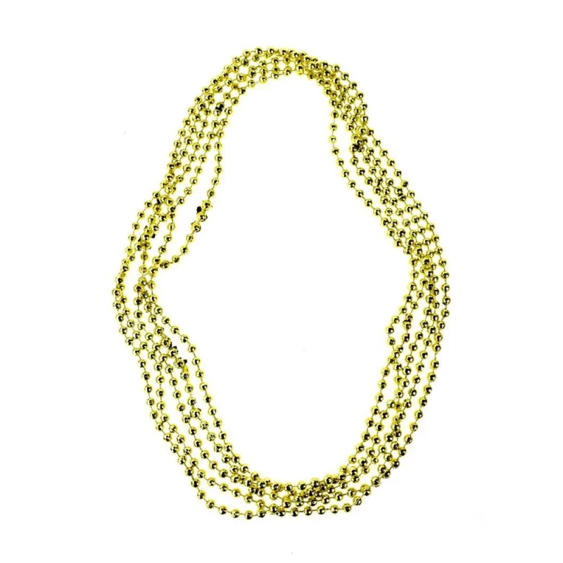 gold faceted bead necklaces 15 5 inches 5 pack