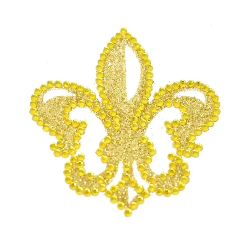 gold fleur de lis diamond sticker 2 1 4 inch