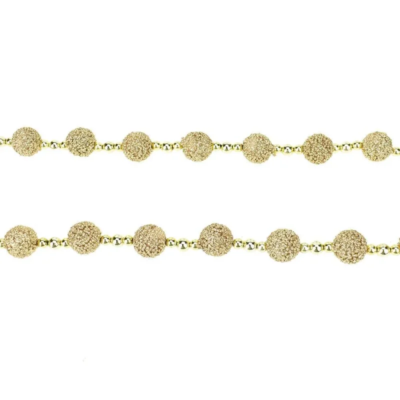 gold glitter ball garland 8 5 ft