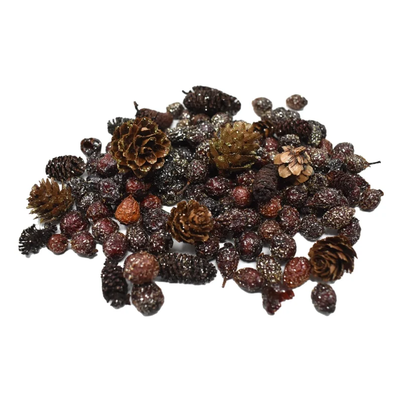 gold glitter winterberry rosehips cones potpourri 10oz