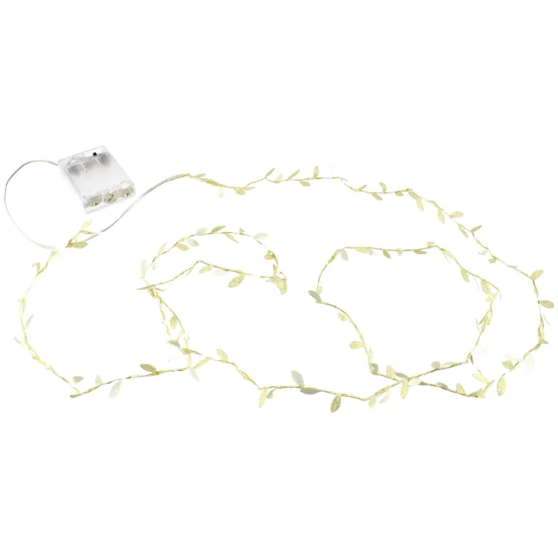 gold leaf led fairy lights 7ft warm white